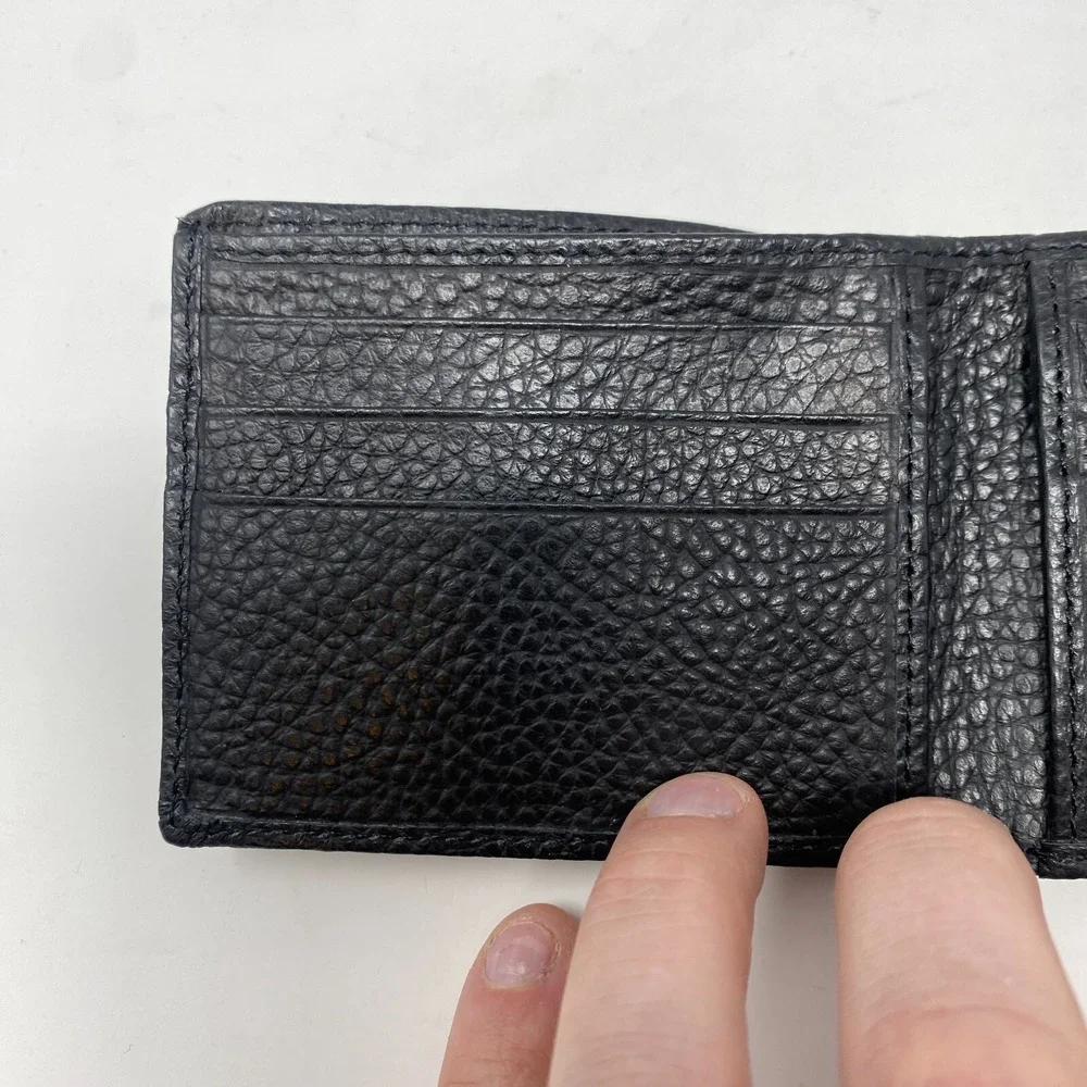Zanzibar‎ Bifold Mens Wallet Slim Minimalist Black Faux Leather